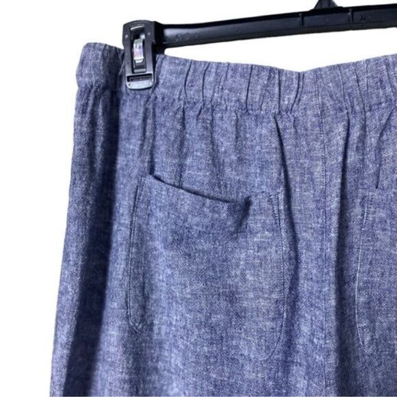 Chico’s Linen Pull On Women’s Pants Wide Leg Cropped Size 2.5 Capris Beachy - Picture 4 of 8